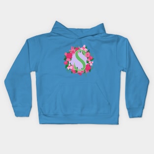 Monogram S, Personalized Floral Initial Kids Hoodie